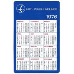 Kalendarzyk reklamowy LOT-u na 1976.