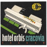 [NAKLEJKI hotelowe]. Zbiór 5 hotelowych naklejek bagażowych z Krakowa. Lata 60.-70. XX w.?