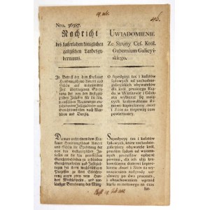 O szpedycyi tax i kosztów sądowych z 1804 r.