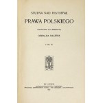 BALZER Oswald - Narzaz w systemie danin książęcych pierwotnej Polski. Lwów 1928. Tow. Naukowe. 8, s. VIII, [2], 661, [1]...