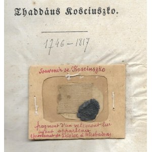 K. Falkenstein - Thaddäus Kosciuszko. 1834. Z fragmentem ubioru (sukmany?) Kościuszki!