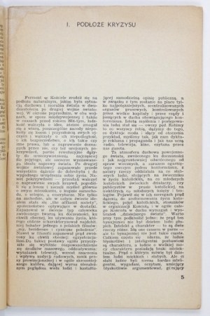 GIERTYCH Jędrzej - W obliczu zamachu na Kościół. Nakład drugi. Londyn, IX 1969. Nakł. autora. 8, s. 79, [1]....