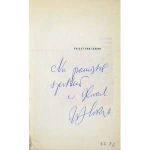 W. Sokorski - Polacy pod Lenino. 1971. Z dedykacją autora.