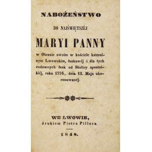 NABOŻEŃSTWO do Najświętszej Maryi Panny w Obrazie swoim w kościele kateralnym [!]...