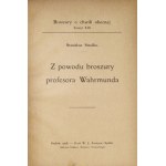 MORAWSKI Maryan - Co to jest hypnotyzm? Kraków 1889. Druk W. L. Anczyca i Sp. 8, s. 34. Odb. z ...