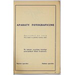 PHOTOGRAPHIC GUIDE 1936. composition of photographic apparatus and instruments. Warsaw Photographic Company....