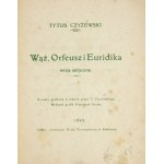 CZYŻEWSKI Tytus - Die Schlange, Orpheus und Euridike. Eine antike Vision. Grafische Zeichnungen im Text von T....