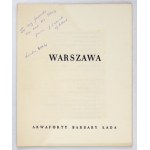 LADA Barbara - Warsaw. Etchings ... [Warsaw 195-?] 16d, pp. [3], plates 10. original leather portfolio,...