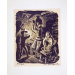 RACZYÑSKI Stanislaw - Polish Folk Themes. 6 woodcuts ... [Cracow, early 1950s?] 4, plate 6....