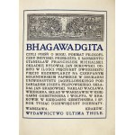 BHAGAWADGITA oder das Lied von Gott. 1910. mit einem Umschlag von J. Bukowski.