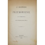 KRASZEWSKI J[ózef] I[gnacy] - Przemówienie w Krakowie dnia 3 października 1879 r. Kraków 1879. W. L. Anczyc i Sp. 8,...