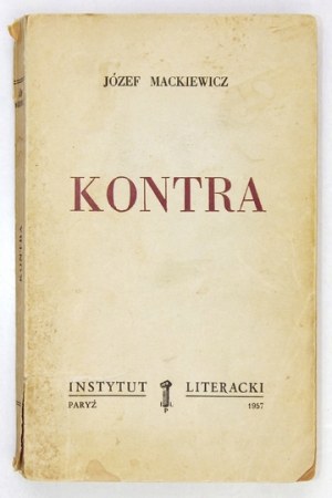 MACKIEWICZ J. - Kontra. 1957. Wyd. I.