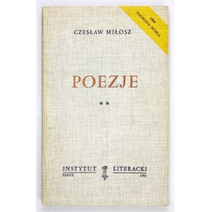 C. Miłosz - Poezje. 1981. Z podpisem autora.