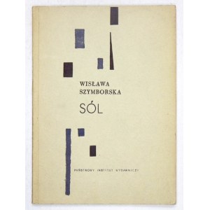 W. Szymborska - Salt. 1962. volume of poems with the handwritten signature of the later Nobel laureate.