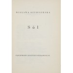 W. Szymborska - Salt. 1962. volume of poems with the handwritten signature of the later Nobel laureate.