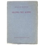 J. Tuwim - Words in the blood. 1926. with dedication by the author.