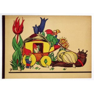 [Ausschneidevorlagen, Malbücher]. Nr. 7 [Der Wagen der Zwerge]. B. m. [194-?]. Orbis. 4 podł., p. [6]....