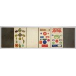 [Werbeaufkleber]. Eine Sammlung von 97 Werbeaufklebern aus der Zeit vor dem Zweiten Weltkrieg, eingeklebt in ein Akkordeonalbum.