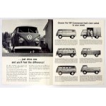 [VOLKSWAGEN]. Dwie reklamówki samochodów Volkswagen (ogórek i garbus) z 1964.