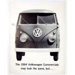 [VOLKSWAGEN]. Dwie reklamówki samochodów Volkswagen (ogórek i garbus) z 1964.