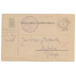 [WOJSKO - 1 wojna św. - BERGEL Rajmund]. Odręcznie wypisana karta pocztowa, kierowana do wuja Jana Szczęsnego Płatkowski...