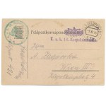 [WOJSKO - 1 wojna św. - OSTOJA-ZAGÓRSKI Włodzimierz]. Odręcznie wypisana karta pocztowa, kierowana do matki Anny Zagórsk...