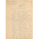 [MICIŃSKA Anna]. Dwa rękopiśmienne listy dat. 12 VII i 11 IX 1974 w Zakopanem.