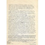 [PROROK Leszek]. Typescript letter by Leszek Prophet and four handwritten postcards from 1971 and 1976.