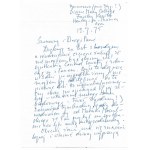 [TARNAWSKI Wit]. A collection of 13 handwritten letters and 2 postcards by Wit Tarnawski from 1971-...
