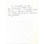 [TARNAWSKI Wit]. Eine Sammlung von 13 handgeschriebenen Briefen und 2 Postkarten von Wit Tarnawski aus den Jahren 1971-...