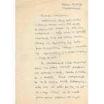 [WOŹNIAKOWSKI Jacek]. Two handwritten letters by Jacek Woźniakowski, dated. August 23, 1976 in Osie and September 14, 1976 in Warsaw.