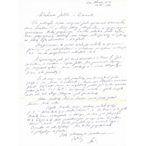 [ULAM Stanislaw]. Handschriftlicher Brief von Stanisław Ulam an Juliusz und Danuta Ulam in Paris, dat.....