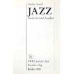 ASRIEL A. - Jazz. Analysen und Aspekte. 1985. from the book collection of J. Skarzynski.
