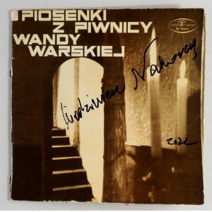 Lieder aus Wanda Warska's Keller. 1969, mit der Unterschrift von W. Nahorny.