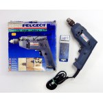 [NAHORNY Wlodzimierz, drill - sic!]. Peugeot electric drill, in original box, with handwritten dedication....