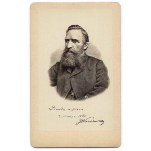 [KRASZEWSKI Józef Ignacy - fotografia portretowa]. [2. poł. XIX w.]. Fotografia form. 9,1x5,...