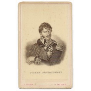 [PONIATOWSKI Józef Antoni - Porträtfoto]. [2. Hälfte des 19. Jahrhunderts]. Foto-Formular. 9,2x5,7 cm auf Unterlage....