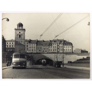 [WARSCHAU - W-Z-Streckentunnel - Situationsfoto]. [Anfang der 1950er Jahre]. Fotoformular....