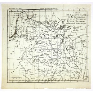 LITAUEN. Karte von Litauen von Louis de la Tour, 1788.