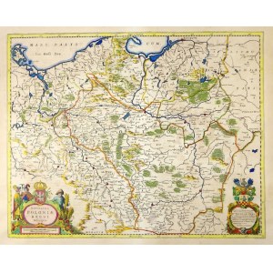 [POLSKA]. Mapa Polski J. Janssoniusa w 1652.