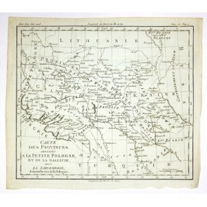 GALICIA. Karte von Galicien von Louis de la Tour, 1788.