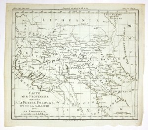 GALICJA. Mapa Galicji Louisa de la Tour z 1788.