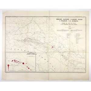 KARPATY. Mapa karpackich obszarów naftowych z 1928.