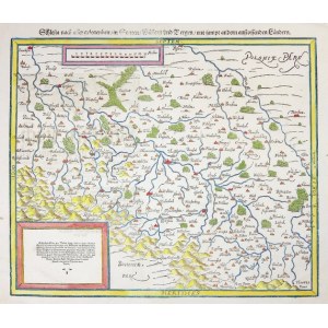 SLĄSK. S. Münster's map of Silesia from the turn of the 16th/17th centuries.