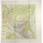TATRY. Zweibändige Karte der Tatra, 1938. Skiausgabe.