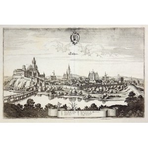 Panorama of Cieszyn by M. Merian from 1649.