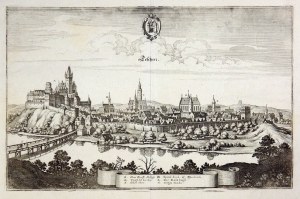 Panorama Cieszyna M. Meriana z 1649.