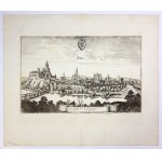 Panorama von Tieszyn von M. Merian aus dem Jahr 1649.
