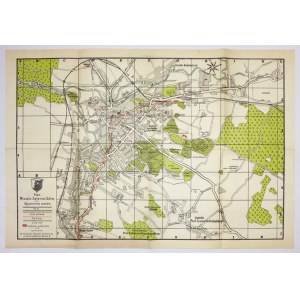 [JELENIA Góra]. Plan of the City of Jelenia Góra. Color plan form. 29.5x43.2 cm.