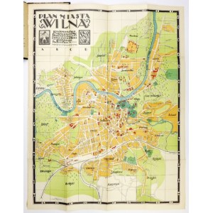 [VILNA]. Stadtplan von Vilnius. Farbplan-Formular. 51,8x39,7 cm.